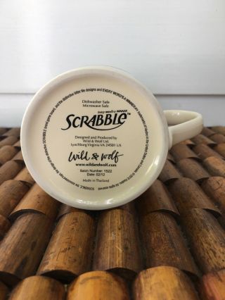 Scrabble D2 Tile Coffee Tea Mug Letter Ceramic Wild & Wolf Batch 1522 02/2012 3