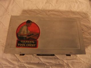 Vintage Gilbert Big Boy Toy Tool Chest Filled With Erector Parts