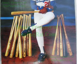 Vintage ☆ NIKE Baseball Poster ☆ BLUE THUNDER ☆ Pedro Guerrero LA Dodgers ☆ VHTF 3