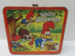 Vintage 1972 Woody Woodpecker Metal Lunch Box