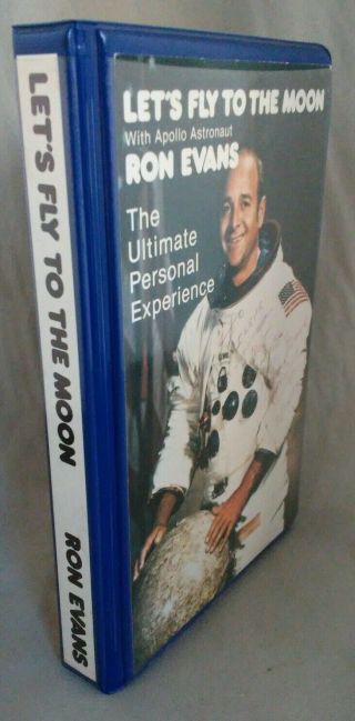 NASA Apollo 17 Ron Evans Astronaut Autographed Lets Fly To The Moon VHS Tape 3