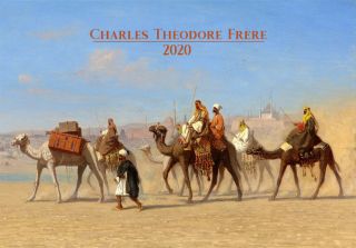 Wall Calendar 2020 [12 Pg A4] Charles Theodor Frere Desert Scenes Museum 3154