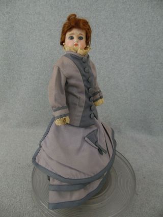 14 " Antique Bisque Head French Fashion Doll W Leather Body For Repair Parts Tlc