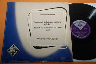 Gendron Francais Beethoven Cello Sonatas Nos.  2 & 3 Ed1 Telefunken Le 6521 Ex