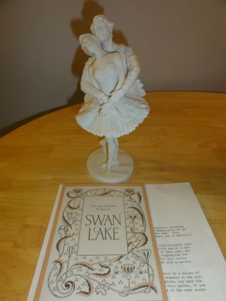1977 - Franklin Porcelain Swan Lake Ballet Sculpture Figurine,