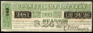 1828 Connecticut Lottery 3 24 26