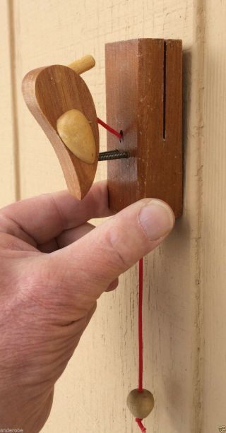 Wooden Bird/birds Pull - Cord Door - Knocker Unique/functional Great Gift L@@k