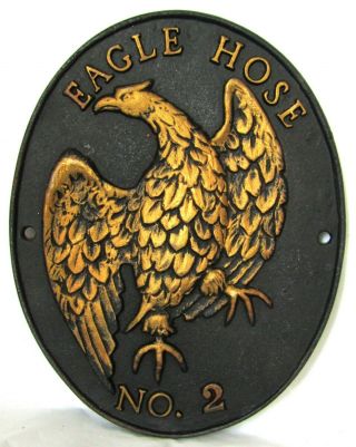 American Fire Insurance Eagle Hose No 2 Brigade Cast Iron Plaque Mark