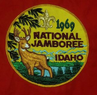 Vtg BSA Boy Scouts National Jamboree Patch Idaho 1969 Red Jacket 2