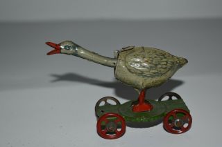 German Tin " Nodding Goose " Penny Toy,  Distler,  1920,  Minty