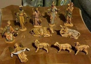 Vintage 1983 Fontanini Depose 11 Pc Nativity Set (5 " Set) Roman Wisemen Angel,