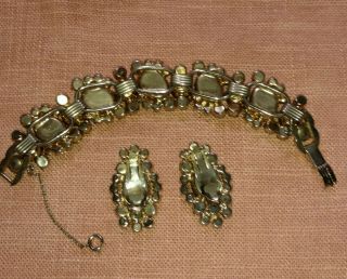 Vintage Juliana D&E Classic Easter Egg Cabochon Bracelet & Clip Earrings Set 2