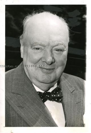 1955 Post Wwii Press Release Photo Winston Churchill Portrait 1004