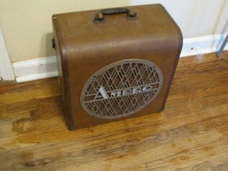 Vintage Ampro Model 477 12 " Speaker Cabinet - Art Deco