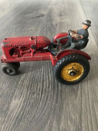 Vintage Hubley Cast Iron Allis Chalmers Tractor And Operator