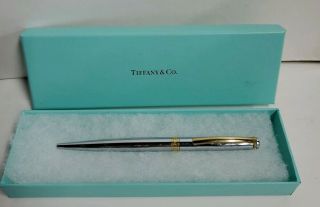 Tiffany & Co.  Silver & Gold Pen With Tiffany Gift Box