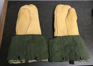 Military Arctic Mittens Leather Army Gloves