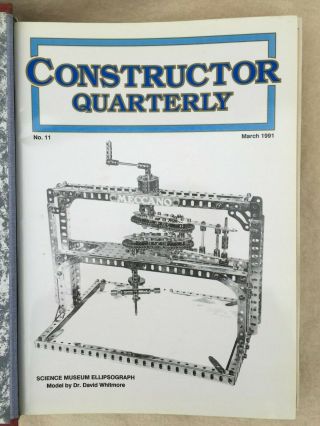 Constructor Quarterly Meccano Issues 11 - 20 Sep 1988 To Dec 1990