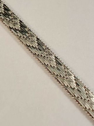 Vintage Sterling Silver 925 Fancy Link Bracelet 7.  25”in