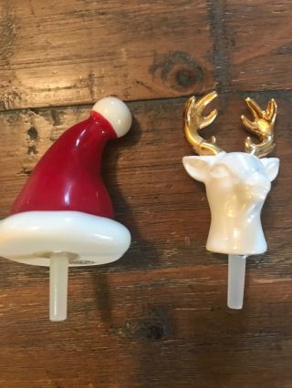 Nora Fleming Christmas Set - Santa Hat And Deer Flaw