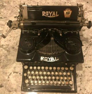 Vintage Royal Model 10 Typewriter W/beveled Glass Sides 1923