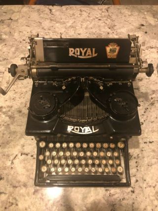 Vintage Royal Model 10 Typewriter w/Beveled Glass Sides 1923 2