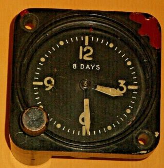 Waltham Usaf 8 Day Airplane Cockpit Clock