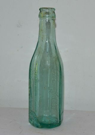 Vintage Taka Kola Bottling Norfolk Va Blue Glass Soda Cola Bottle