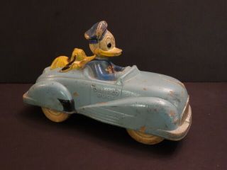 All Sun Rubber Donald & Pluto Car Walt Disney Usa 1940