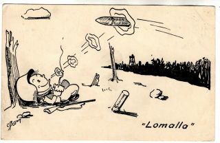 1940 - S Wwii Finland Soviet Russia Cccp War Sota Orig.  Comic Postcard Vacation