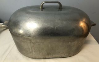 Vintage Wagner Ware Sidney - 0 - Magnalite 4267 - P Large Oval Roaster With Lid