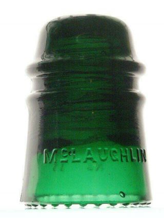 Cd 121 [10] Mclaughlin No.  16 Teal Green Glass Insulator,