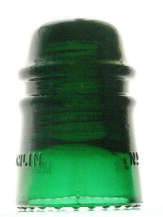 CD 121 [10] McLaughlin No.  16 teal green glass insulator, 2