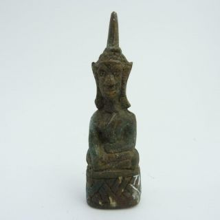 Antique Thai Bronze Figure Of A Seated Buddha