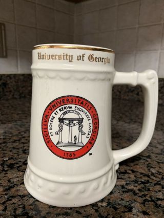 Vintage University Of Georgia Beer Stein Mug