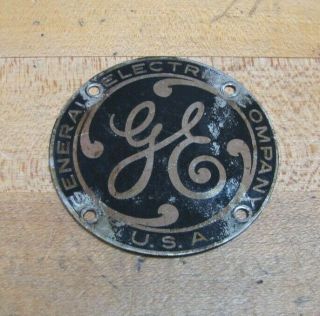 Old Ge General Electric Company Usa Industrial Nameplate Sm Sign