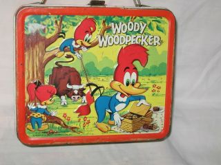 vintage 1972 Woody Woodpecker Lunchbox pre - owned,  no thermos 2