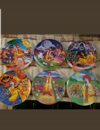 Walt Disney Mcdonalds Set Of 6 Collector Plates