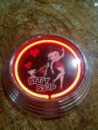 Betty Boop Neon Wall Clock