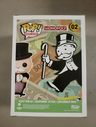 Funko Pop Mr.  Monopoly With Money Bag 02 Funko Ltd.  EXC.  Vinyl W/POP PROTECTOR 3