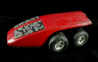 Vintage 1970s Red Tonka Pressed Steel Futuristic Vehicle Space Car 7 " Well