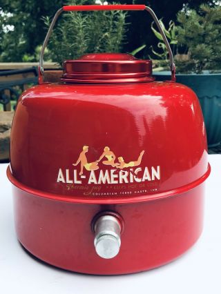Vintage All American Thermic Jug Made In Usa.  Cool Display Piece.