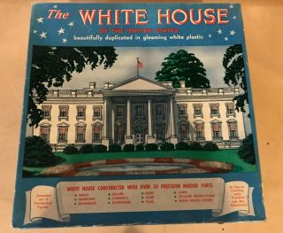 Vintage 1953 Marx " The White House " Playset Complete W/ Box,  Presidents,