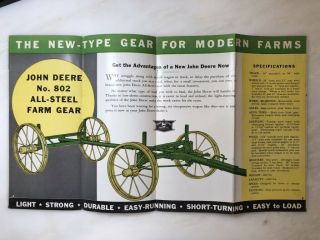 1938 JOHN DEERE No 802 ALL STEEL GEAR Farm Tractor Brochure MOLINE COAL WAGON 3