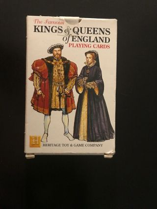 The Famous Kings And Queens Of England Playing Cards 1993