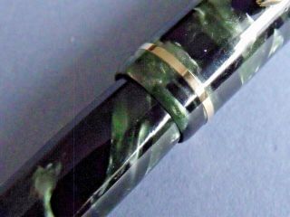 Conway Stewart 286 Fountain Pen Green Pearl/Black 1940s 3