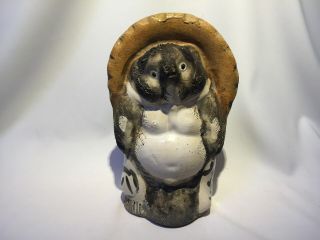 Japanese Vintage Tanuki Ceramic Raccoon Dog Shigaraki Ware Statue Pottery Cute