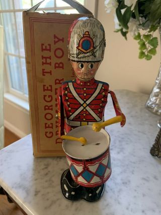 Marx George The Drummer Boy Vintage 1940’s Tin Wind - Up Toy.  Toy Winds Up &