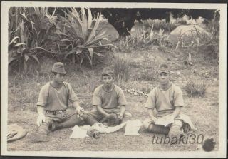 C30 Imperial Japanese Photo Relax Naval Landing Force Soldiers In China