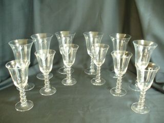 Vintage Imperial Candlewick Water / Wine Goblets Set Of Six